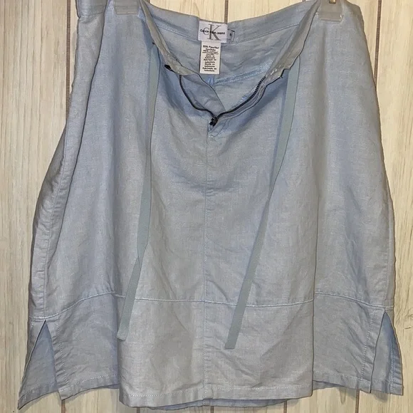Calvin Klein jeans baby blue cotton vintage skirt 8 m l vtg women’s mini - Picture 8 of 8
